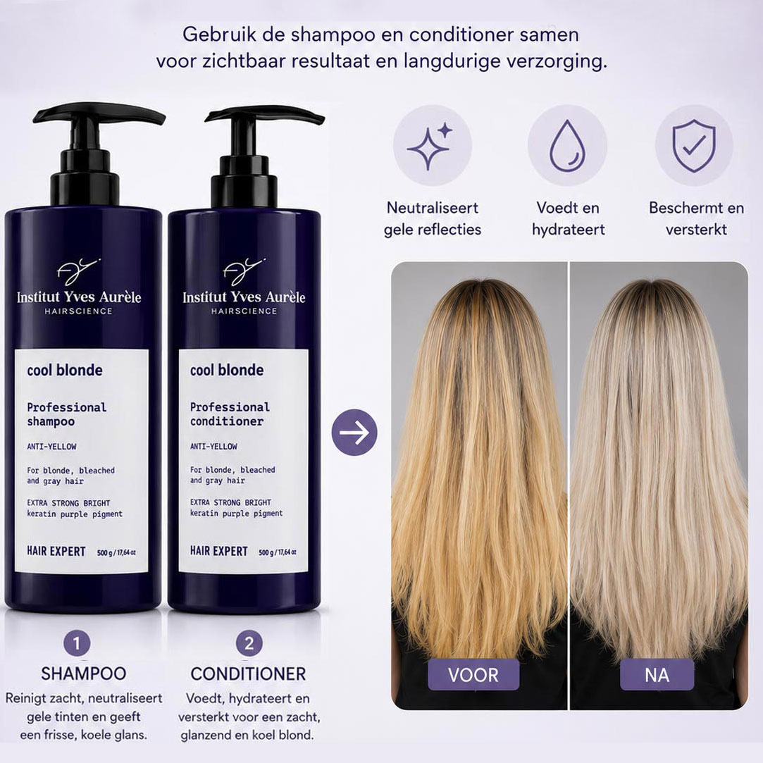 Cool Blond Set die gele tinten neutraliseert Cool Blond Set die gele tinten neutraliseert